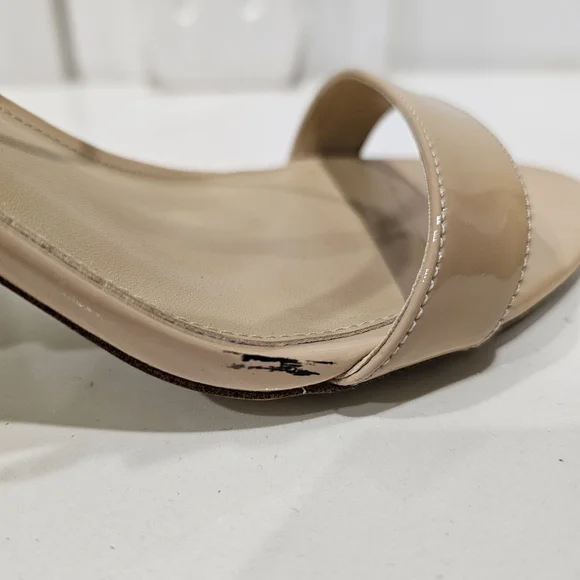 Michael Kors Simone Mid Sandals Size 11 Nude Patent Stiletto - Picture 6 of 6